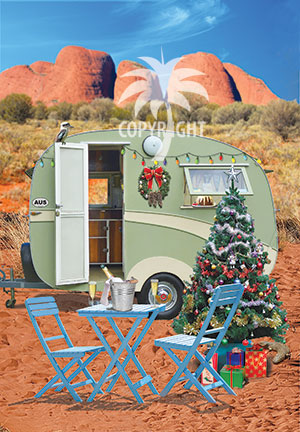 caravan christmas outback