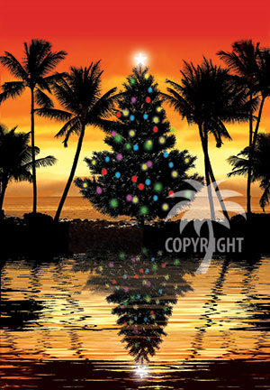 tropical sunset christmas